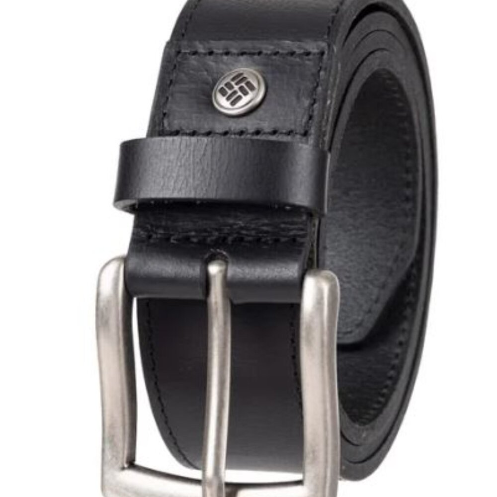 Columbia Men's Leather Belt Black (1 1/2 Inch) SIZE L /XL